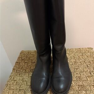 Steve Madden Black Leather Riding Boots